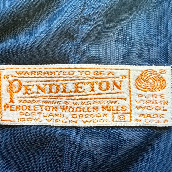 Pendleton Pants Womens Sz 4 Blue and Green Tartan Plaid 100% Wool Tweed Trouser - Picture 4 of 4